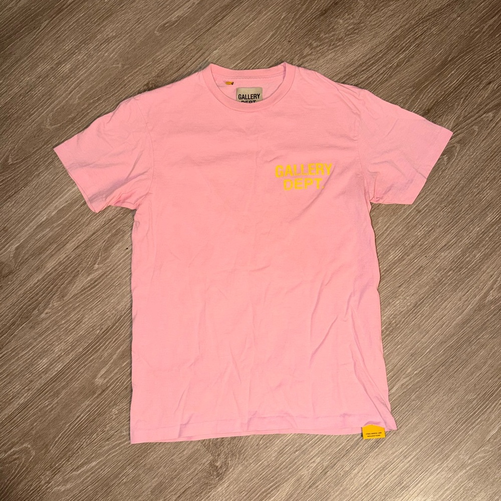 Gallery Dept Pink and Yellow Short Sleeve Tee